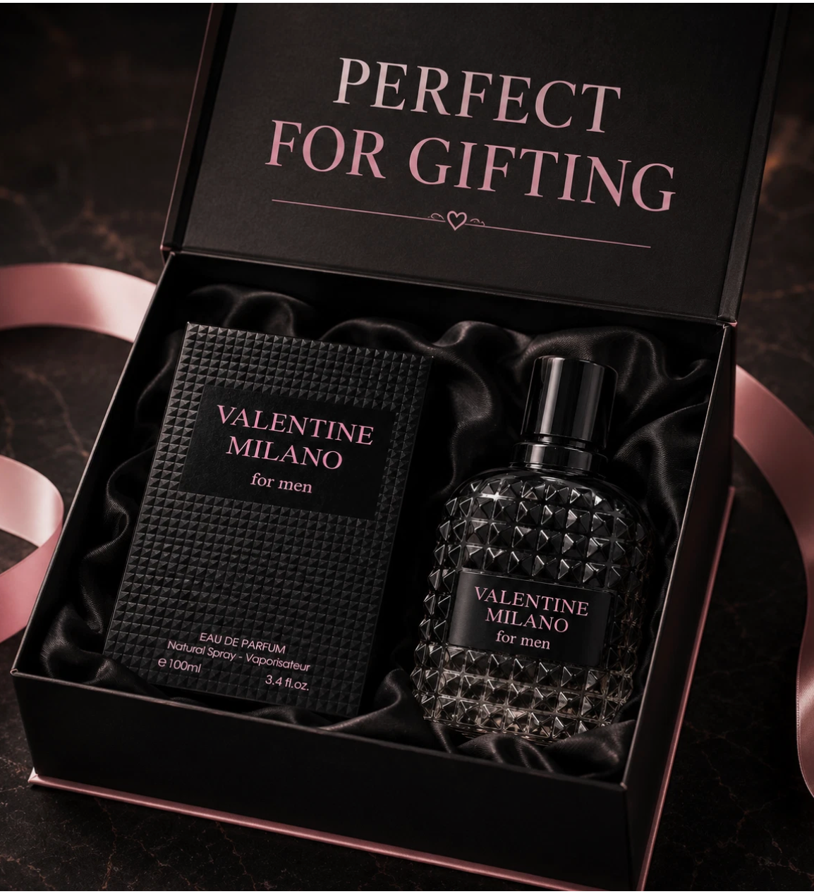 Valentine Milano Eau de Parfum for Men 3.4 fl oz / 100 mL – Long Lasting Men's Fragrance