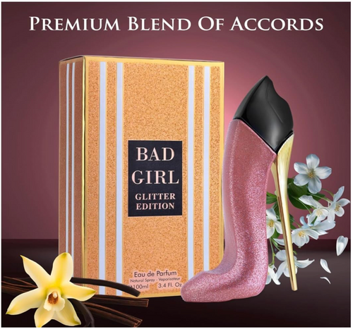 Bad Girl Glitter Edition Eau de Parfum for Women 3.4 fl oz / 100 mL – Long Lasting Women's Fragrance
