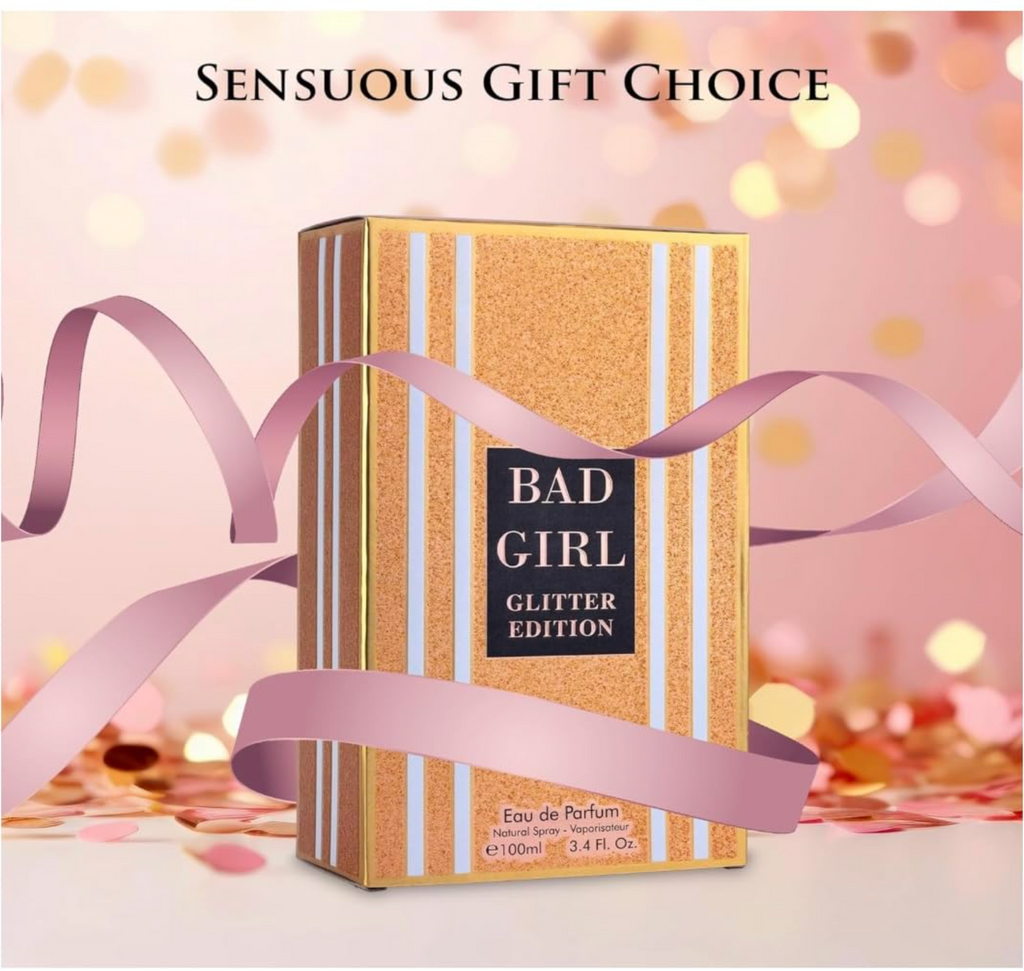 Bad Girl Glitter Edition Eau de Parfum for Women 3.4 fl oz / 100 mL – Long Lasting Women's Fragrance