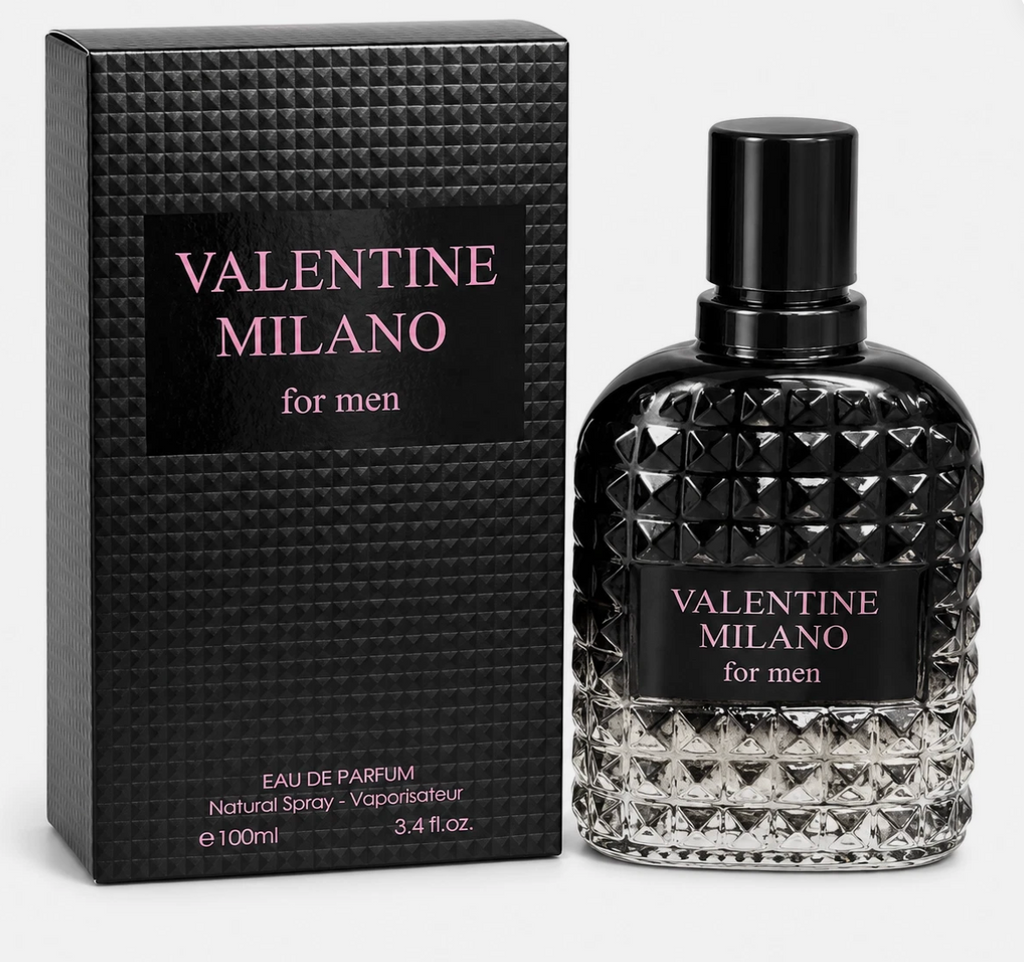 Valentine Milano Eau de Parfum for Men 3.4 fl oz / 100 mL – Long Lasting Men's Fragrance