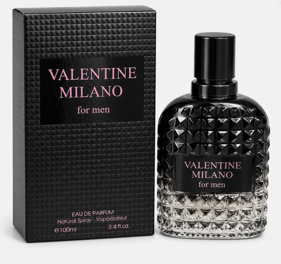 Valentine Milano Eau de Parfum for Men 3.4 fl oz / 100 mL – Long Lasting Men's Fragrance