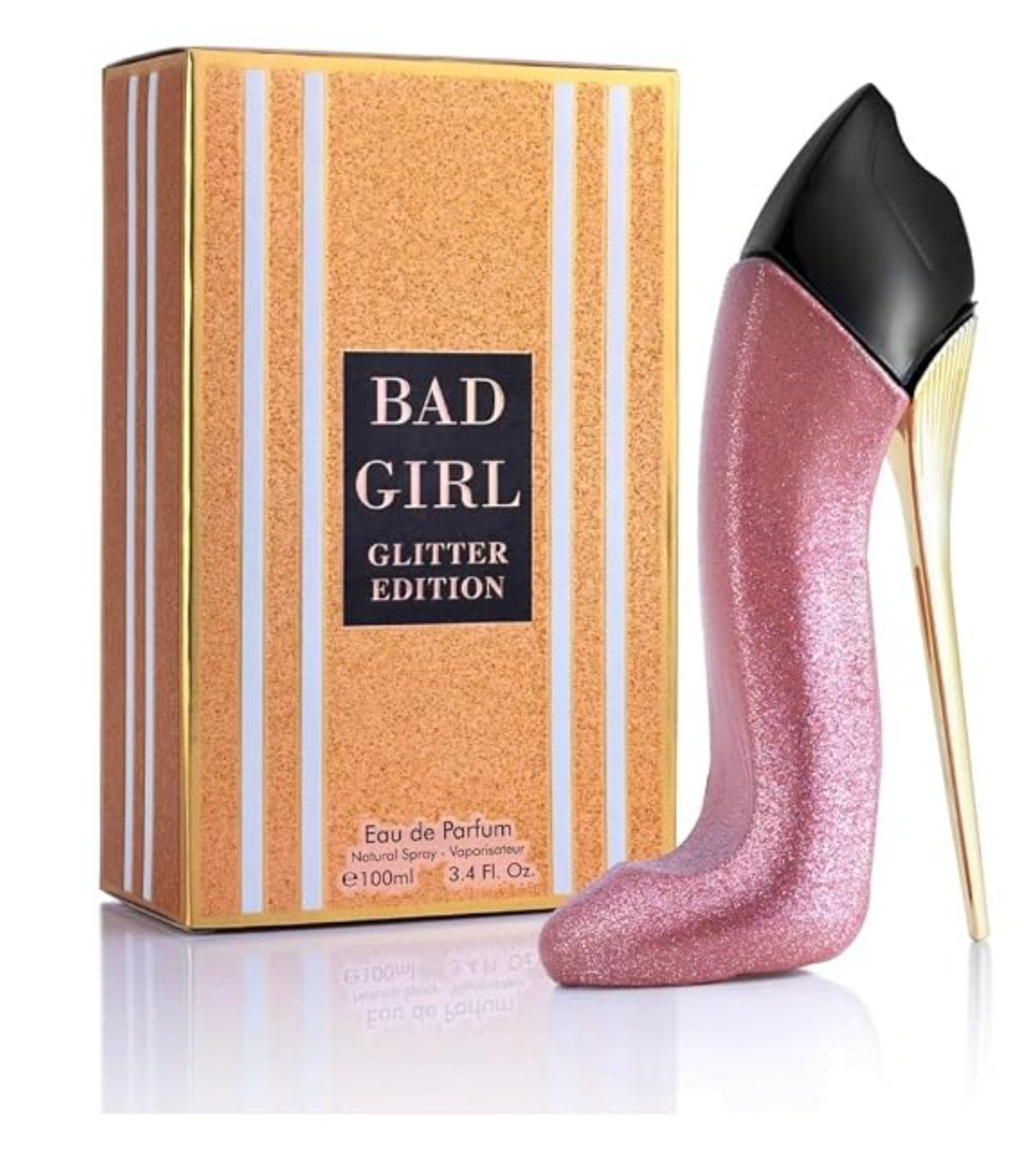 Bad Girl Glitter Edition Eau de Parfum for Women 3.4 fl oz / 100 mL – Long Lasting Women's Fragrance